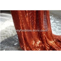 Red Color Metallic Fabric