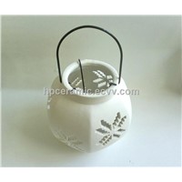 Six Corner Ceramic Candle Lanterns, Tea light Holders