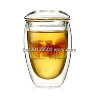 Tea cup with borosilicate glass