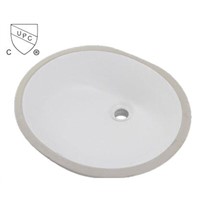 U1714 CUPC Porcelain Bathroom Undermount Oval Sink