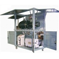 Weather proof vacuum pump unit for evacuating and drying of transformers