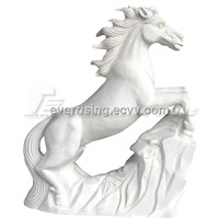 White Marble Horse Sculpture, Granite and Marble Sculpture