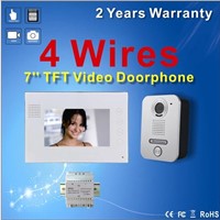Wired Color 7'' Video Door Phone intercom system with Video Recording&Take Photo