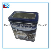 empty square tin plate tea cans