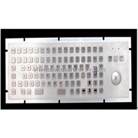 kiosk/industrial  Metal PC Keyboard with trackball D-8606