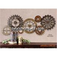 metal/wrought iron wall clock