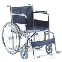 powder coating steel wheelchair&amp;amp;wheelchair with pvc seat cushion&amp;amp;fixed armrest wheelchair