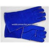 Blue Welding Gloves Leather Gloves