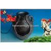 Black Glazed Pot Shape Ceramic Water Fountain