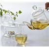 Heat Resistant Glass Tea Pot and Warm Holder Set