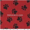 Poly plush faux fur fabric with printing dog claw for making throw pillow