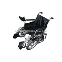 12inch rear wheel and 8inch solid castor of electric wheelchair&power folding wheelchair
