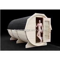 2013 New design hot sale in Europe Barrel steam sauna room for 6 person sauna (SR158)