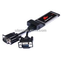 Expresscard to RS-232 Serial 2-PORT for Laptop