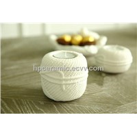 Fabric Design Modern Ceramic Candle Stands,tea light holders