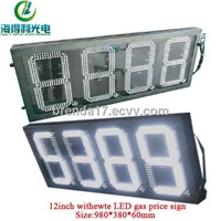 Hidly Factory 12inch white 888.8 waterproof outdoor digit price change sign