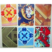 Printed design floor coverings