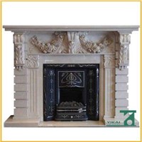 Carved Stone Marble Fireplace Shelf