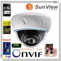 SunView SV-D2028VP Varifocal Lens HD 1080P IR Dome Security Surveillance IP Camera, network camera