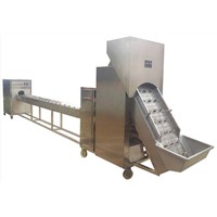 automatic onion peeling and root cutting machine