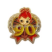 custom metal pin badges for lovely girl-bg-087