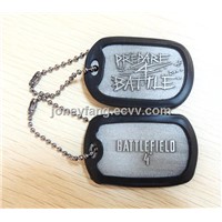 metal tags with rubber case for souvenir