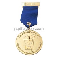 plated gold medals with rinbon