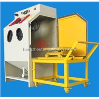 rotary table blasting cabinet machine with cart