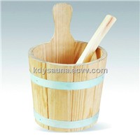sauna accessories,3L Wooden Sauna spa Bucket with plastic inner (KD-003A)