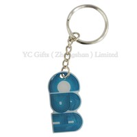stainless steel letter keyring for company promotion