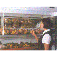Transparent Double Roll Night Cover for Commercial Refrigeration Display Showcase