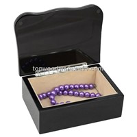 Black Glossy Wooden Gift Packaging Jewellery Storage Box