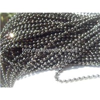 Black Faceted Ball Chain