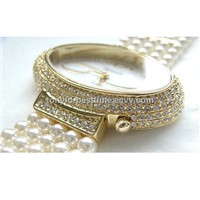 Fashion lady bracelet bangle crystal watch