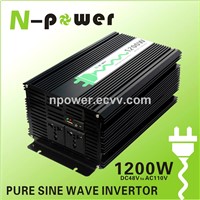 1200W Pure Sine Wave DC48V to AC110V Power Inverter with USB