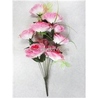 12 Heads Rose Silk Artificial Flowers