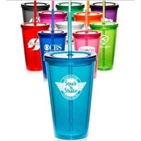 16 Oz. Glittery Double Wall AS Promotional Tumblers