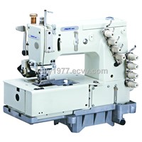 1-4 Needle Flat-Bed Double Chain Stitch Machine with Horizontal Looper Movement Mechanism