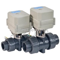 2 way pvc Electric actuated water ball  valve