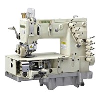 4 Needle Flat-Bed Double Chain Stitch Sewing Machine with Metering Device