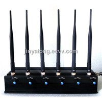 Adjustable 15W 3G/4G High Power Cell phone Jammer with 6 Powerful Antenna ( 4G LTE + 4G Wimax)