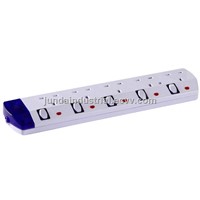 BS electrical extension socket strip with individual switches