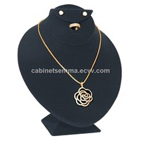 Black Velvet Jewelry Accessory Display Multipurpose Jewelry Bust Form