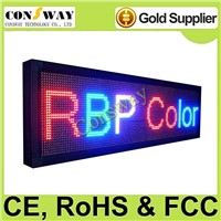 CE approved led moving sign with RBP color and scolling effect