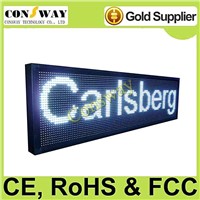 CE approved outdoor advertising led display screen with white color and scrolling effect