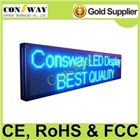 CE approved programmable led sign with blue color and scrolling effect