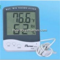 Digital thermometer hygrometer with probe