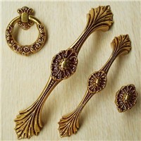 Golden antique copper European style door handle/drawer rural ambry /cupboard door knob
