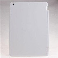 Grey Single Front Leather Smart Cover for iPad Air w/ Tri-fold Stand