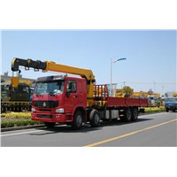 HOWO 6x4 truck with 10/12TON XCMGE Xcellent Crane